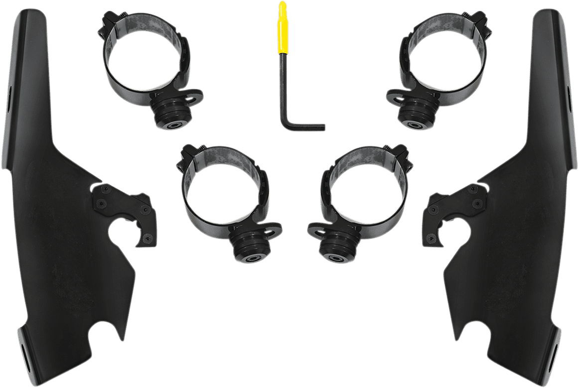 MEMPHIS SHADES 2320-0222 Batwing - Mounting Kit - Black - FLSB