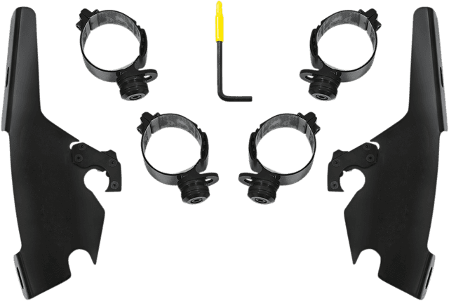 MEMPHIS SHADES 2320-0222 Batwing - Mounting Kit - Black - FLSB