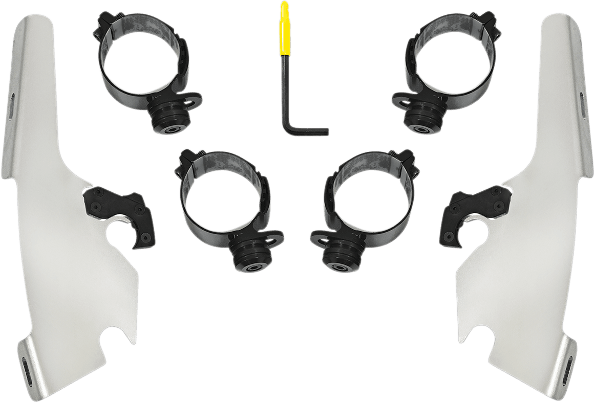 MEMPHIS SHADES 2320-0229 Fats/Slim Mounting Kit - Polished - FLFB