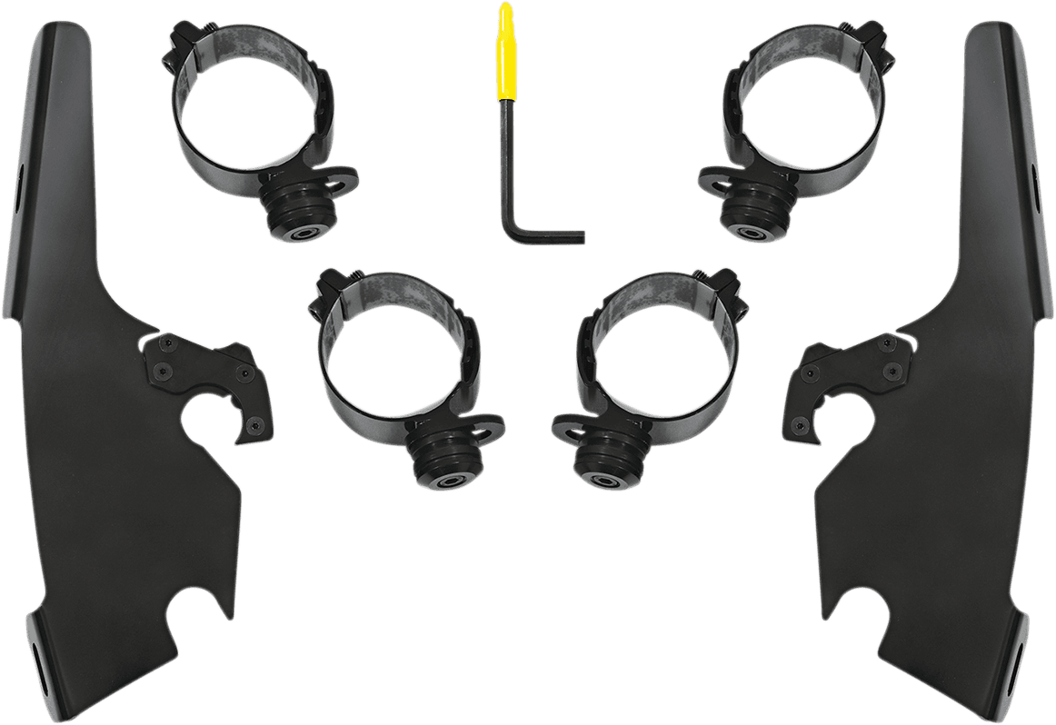MEMPHIS SHADES 2320-0230 Fats/Slim Mounting Kit - Black - FLFB