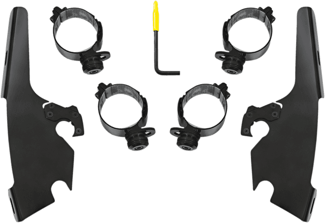 MEMPHIS SHADES 2320-0230 Fats/Slim Mounting Kit - Black - FLFB