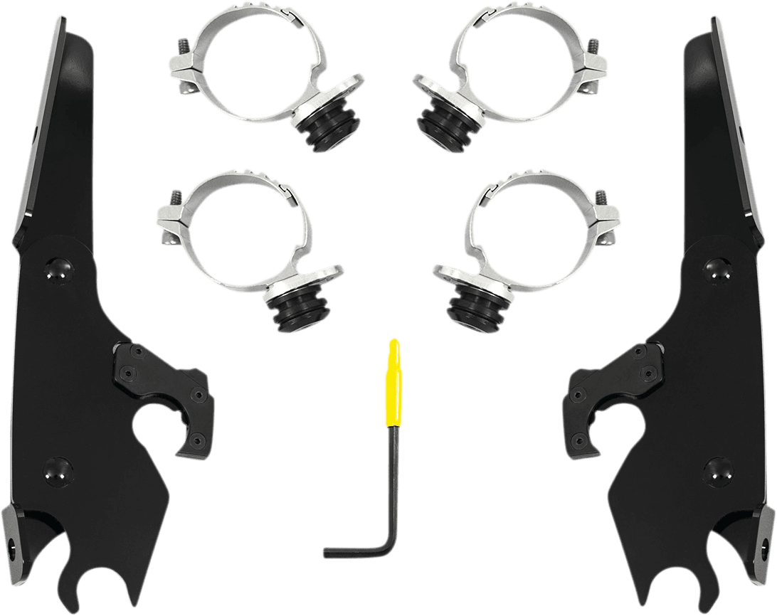 MEMPHIS SHADES 2320-0270 Batwing - Mounting Kit - Black - XL