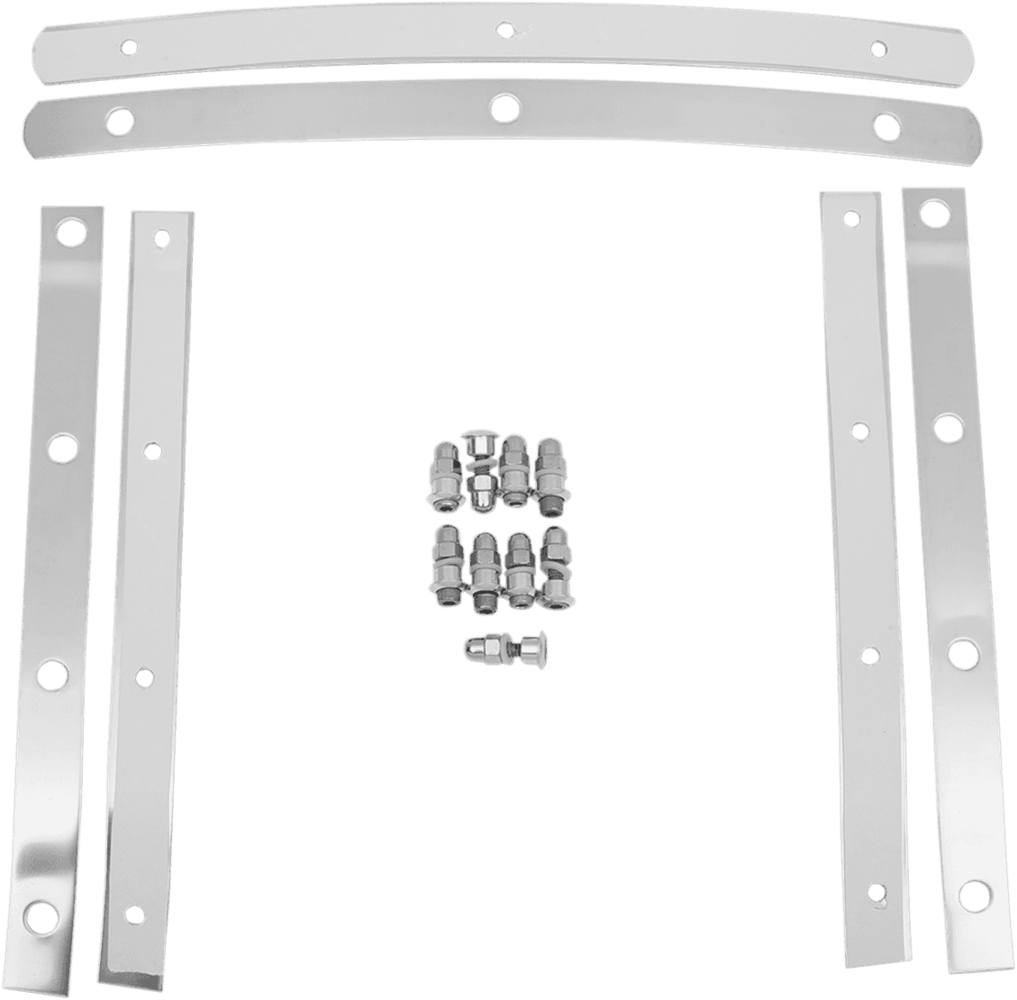 MEMPHIS SHADES 2321-0095 Slim Windshield Hardware Straps - Stainless Steel