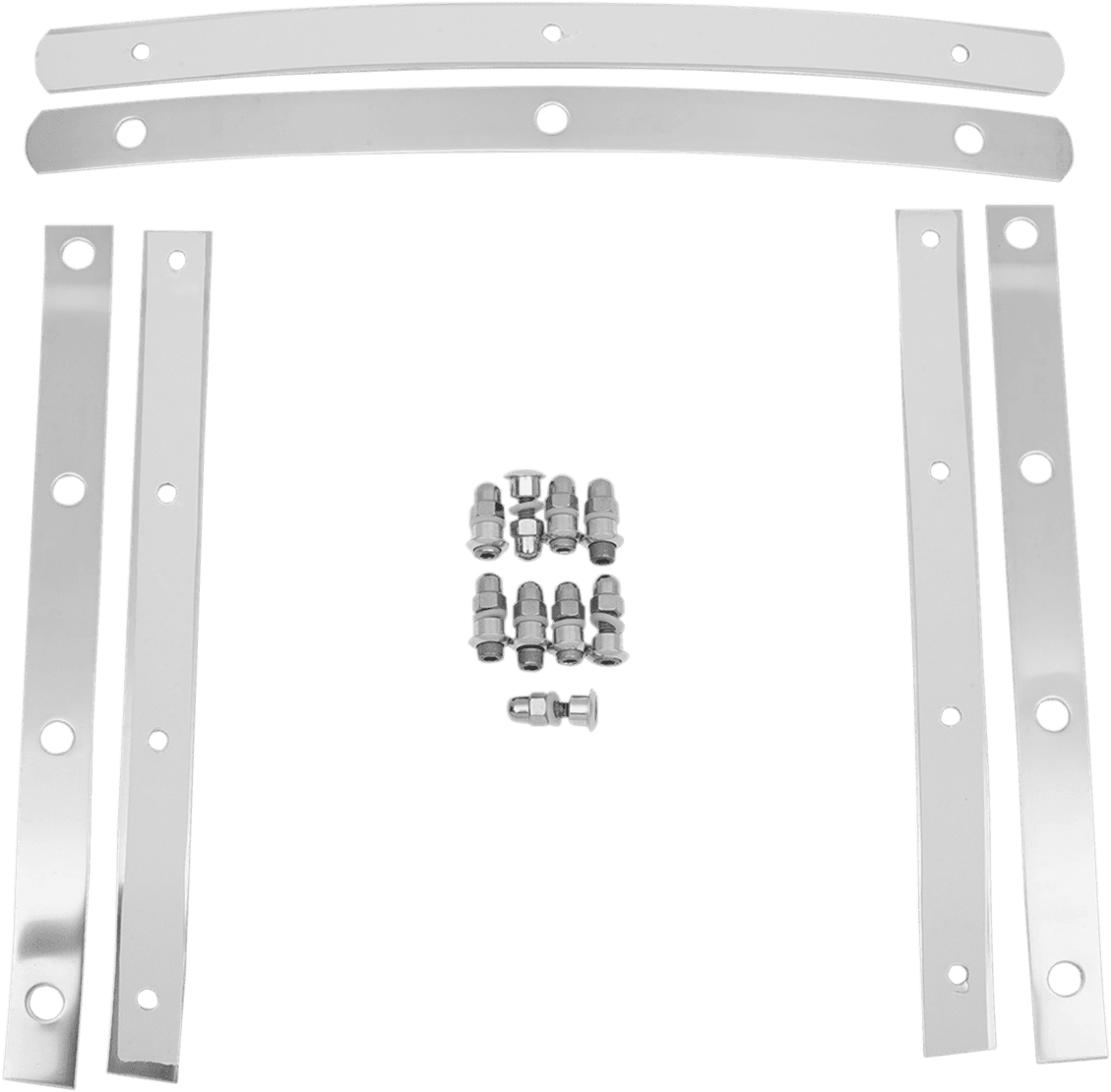 MEMPHIS SHADES 2321-0095 Slim Windshield Hardware Straps - Stainless Steel