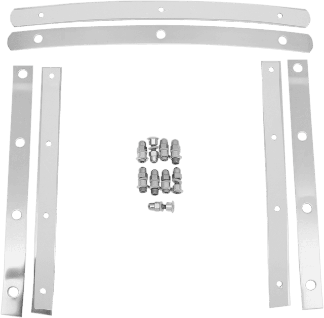 MEMPHIS SHADES 2321-0095 Slim Windshield Hardware Straps - Stainless Steel