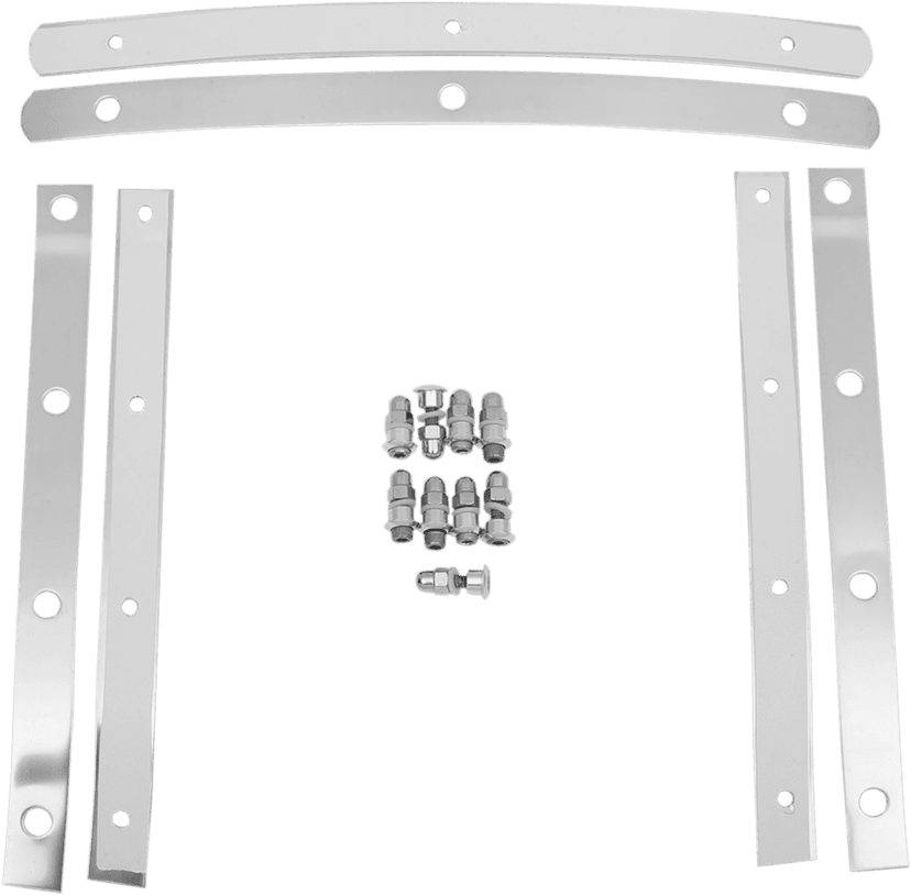 MEMPHIS SHADES 2321-0095 Slim Windshield Hardware Straps - Stainless Steel