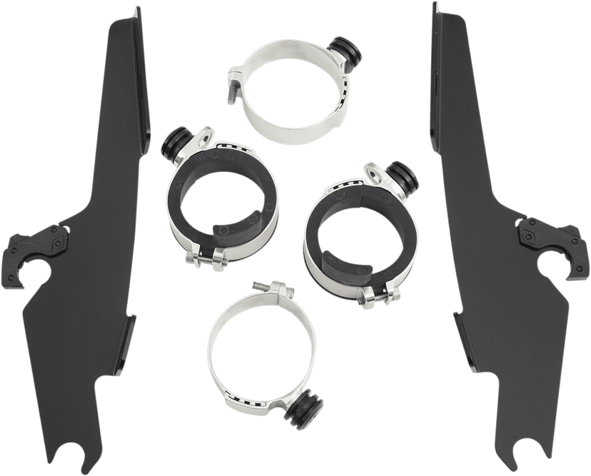 MEMPHIS SHADES 2321-0102 Batwing Trigger Lock Mounting Kit - V Star - Black