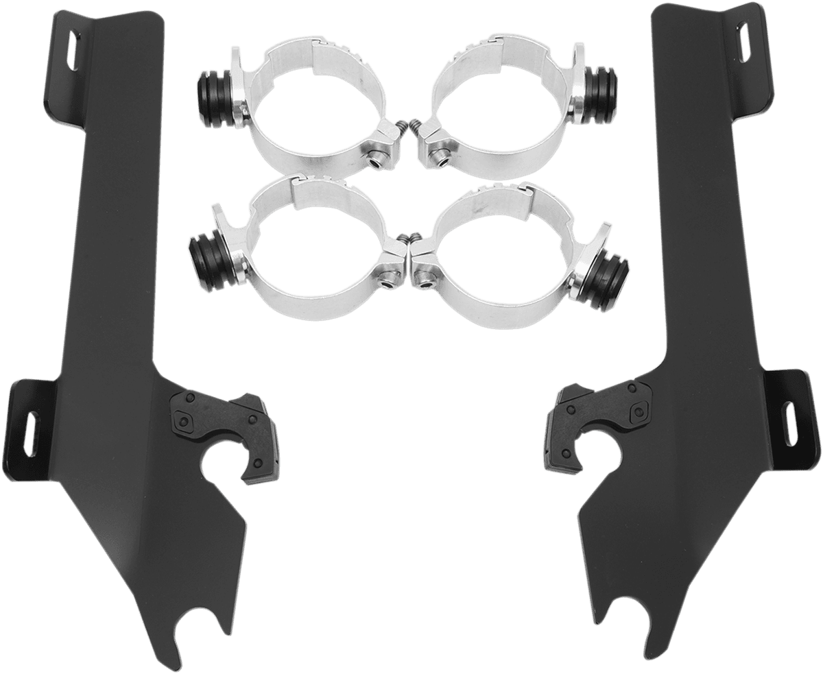 MEMPHIS SHADES 2321-0110 Batwing Trigger Lock Mounting Kit - VTX 1800 - Black