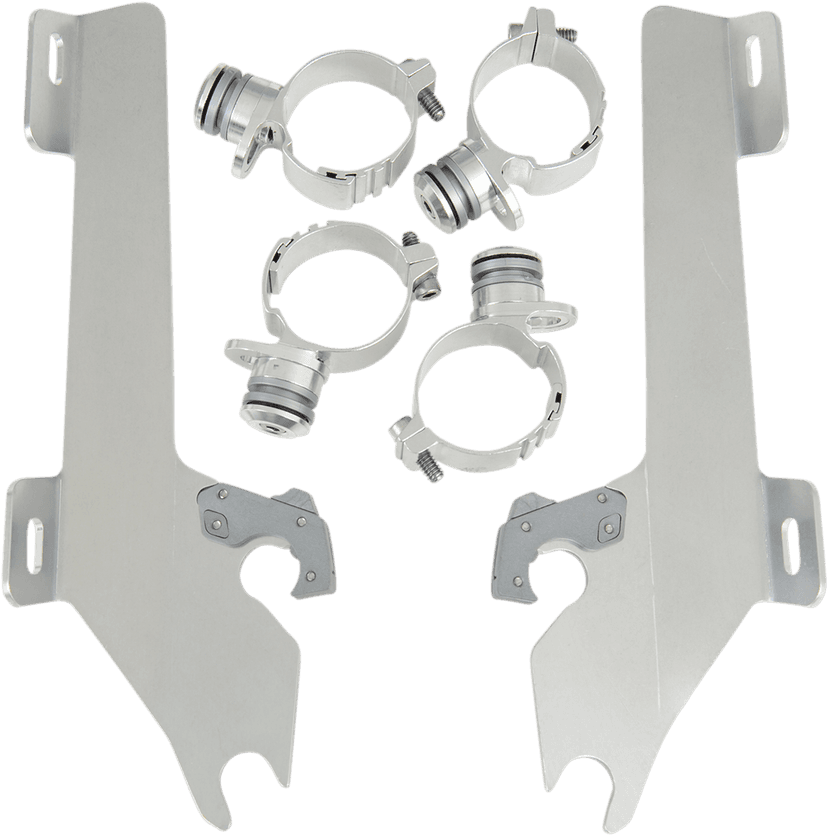 MEMPHIS SHADES 2321-0195 Batwing Trigger Lock Mounting Kit - Raider - Polished