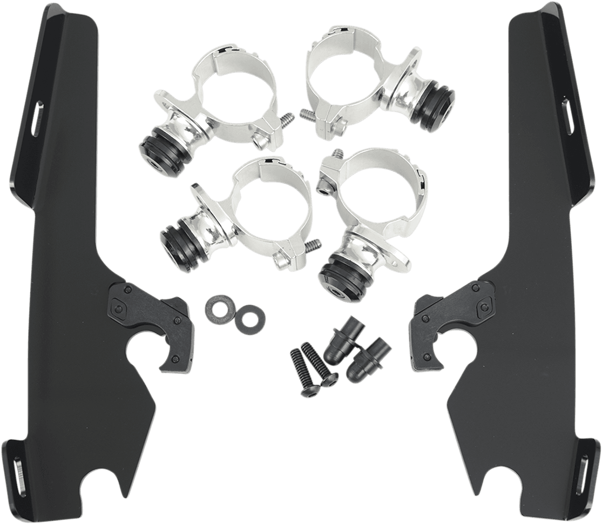 MEMPHIS SHADES 2321-0206 Batwing Trigger Lock Mounting Kit - VT 750/1100 - Black