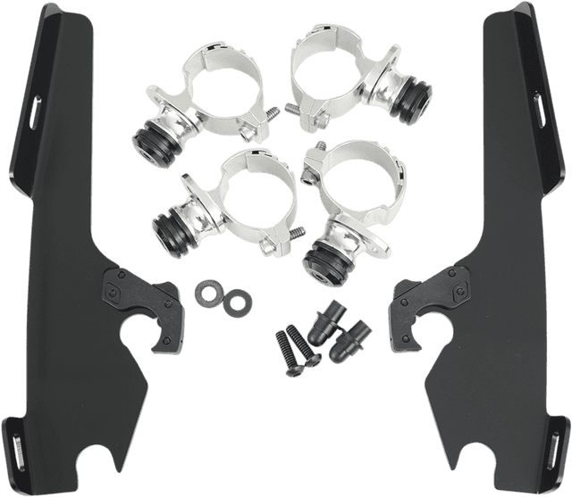 MEMPHIS SHADES 2321-0206 Batwing Trigger Lock Mounting Kit - VT 750/1100 - Black