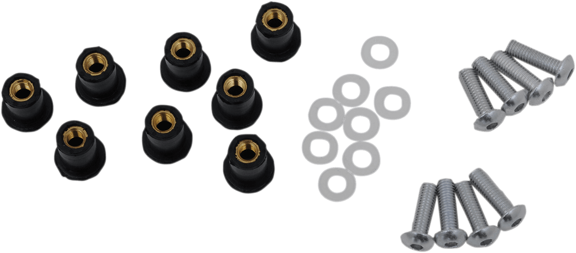 PUIG HI-TECH PARTS 2321-0411 Windscreen Screw Kit - Silver