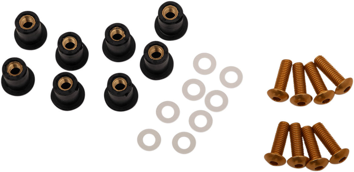 PUIG HI-TECH PARTS 2321-0412 Windscreen Screw Kit - Yellow