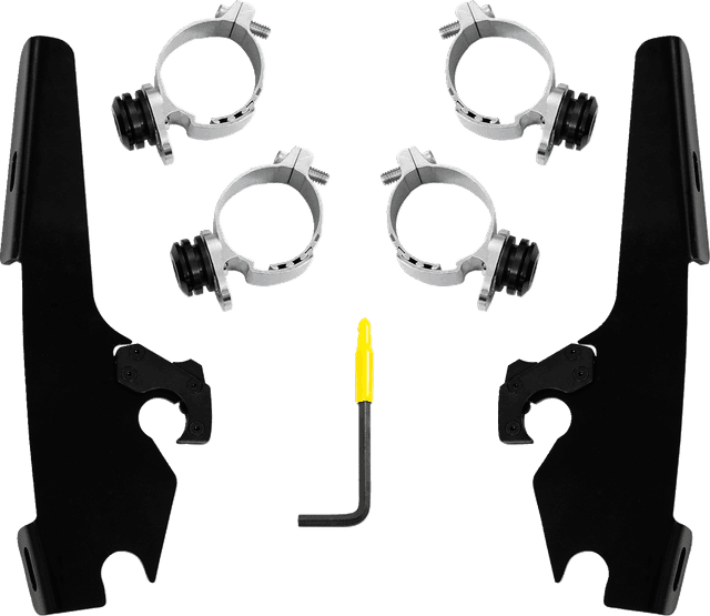 MEMPHIS SHADES 2321-0772 Fats/Slim/Sportshield Mounting Kit - Black - Chief