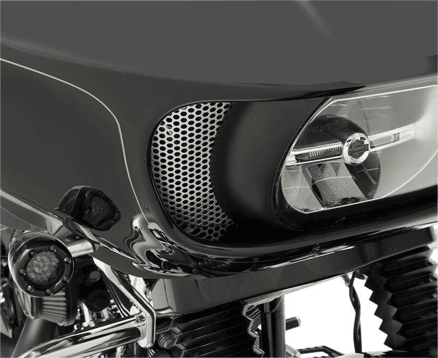 KLOCK WERKS 2330-0153 Fairing Vent Screen - Round - Chrome - FLTR — image 3 of 3