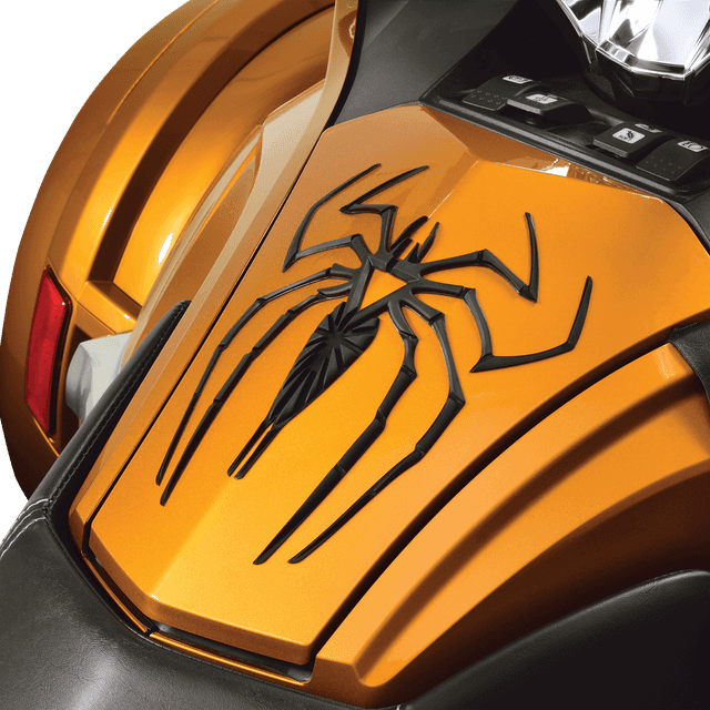 SHOW CHROME 2331-0158 Tank Pad - Spider - Black — image 2 of 2