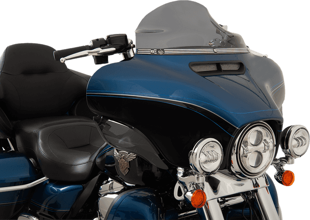 KLOCK WERKS 2350-0323 Flare® Windshield Trim - Logo - Black Contrast - '14-'25 FLH — image 1 of 2