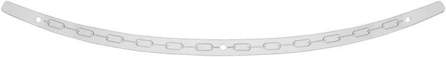 MEMPHIS SHADES 2350-0361 Windshield Trim - Polished - Chain - 96-'13 FLH