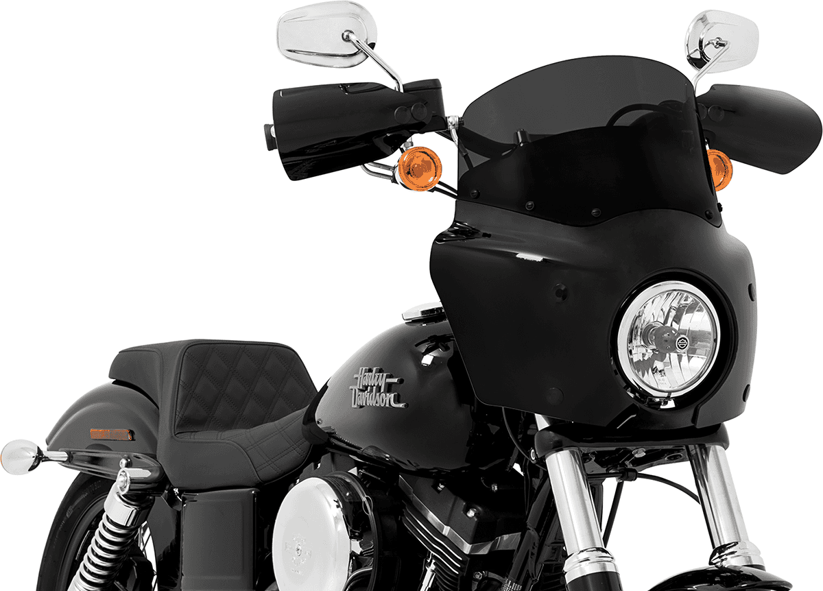 MEMPHIS SHADES 2350-0444 Road Warrior Windshield - Dark Black Smoke - 9"