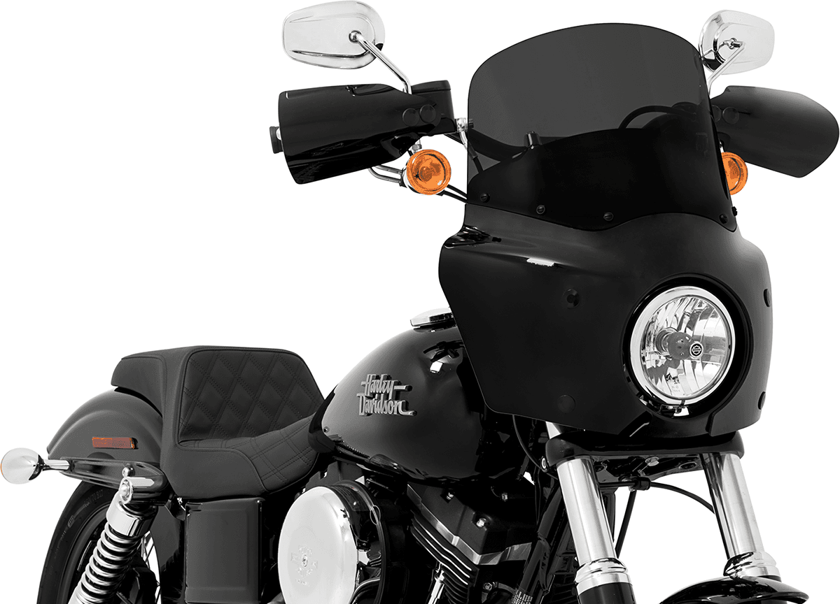 MEMPHIS SHADES 2350-0447 Road Warrior Windshield - Dark Black Smoke - 11"