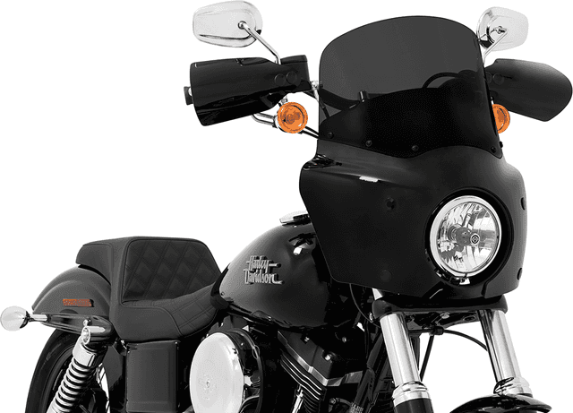MEMPHIS SHADES 2350-0447 Road Warrior Windshield - Dark Black Smoke - 11"