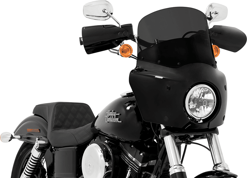 MEMPHIS SHADES 2350-0447 Road Warrior Windshield - Dark Black Smoke - 11"