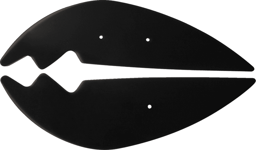SHOW CHROME 2350-0554 Lower Wind Deflectors - Black - GL 1800 — image 1 of 3