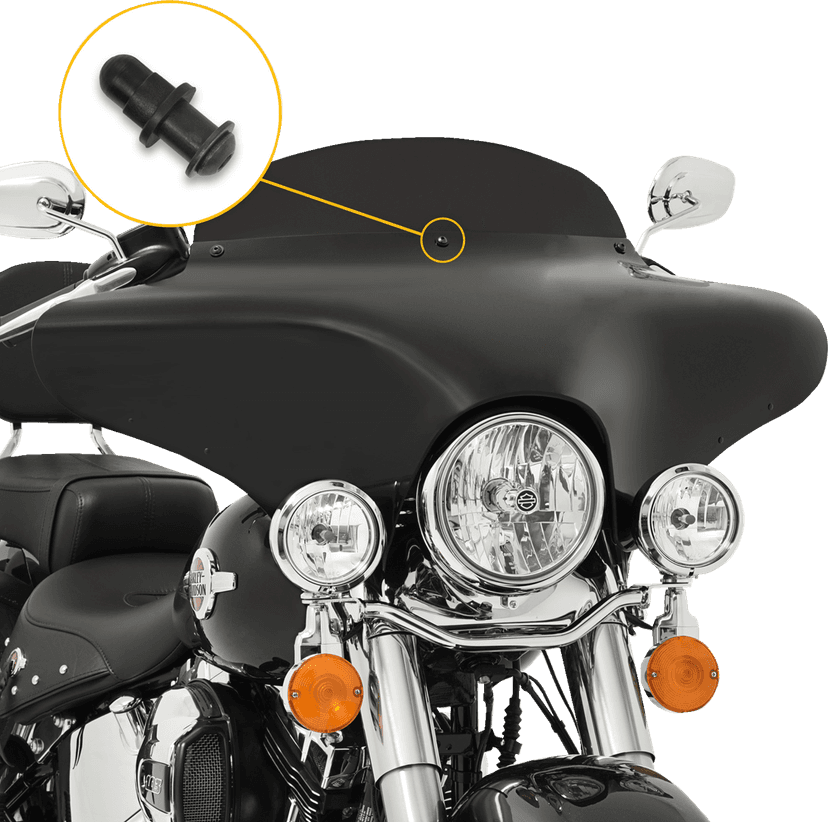 MEMPHIS SHADES 2350-0621 Screw Set - Batwing - Black — image 2 of 3