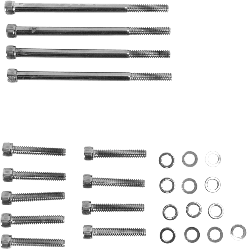 DRAG SPECIALTIES 2401-0568 Bolt Kit - Primary Cover - Knurled - Black/Chrome - '07-'17 Softail/Dyna — image 2 of 2