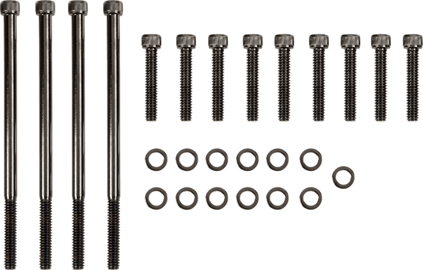 DRAG SPECIALTIES 2401-0570 Bolt Kit - Primary Cover - Knurled - Black/Chrome - '07-'16 Touring — image 1 of 2