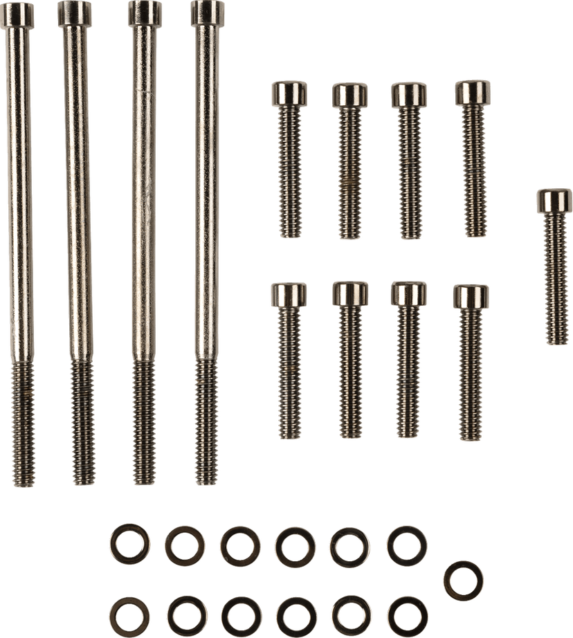 DRAG SPECIALTIES 2401-0571 Bolt Kit - Primary Cover - Smooth - Black/Chrome - '07-'16 Touring — image 1 of 2