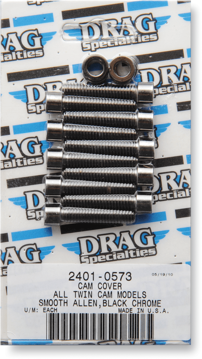 DRAG SPECIALTIES 2401-0573 Bolt Kit - Cam Cover - Smooth - Black/Chrome - '99-'17 Twin Cam — image 2 of 2