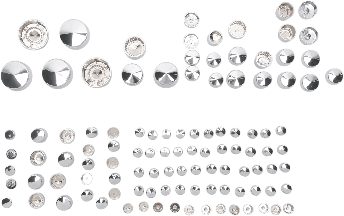 DRAG SPECIALTIES 2401-0688 Bolt Cover Kit - Deluxe/Engine - Chrome - Sportster