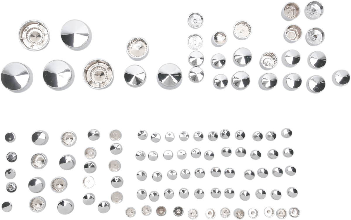 DRAG SPECIALTIES 2401-0688 Bolt Cover Kit - Deluxe/Engine - Chrome - Sportster