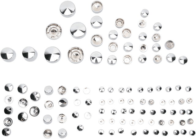 DRAG SPECIALTIES 2401-0690 Bolt Cover Kit - Deluxe/Engine - Chrome - FXCW/FXCWC Rocker