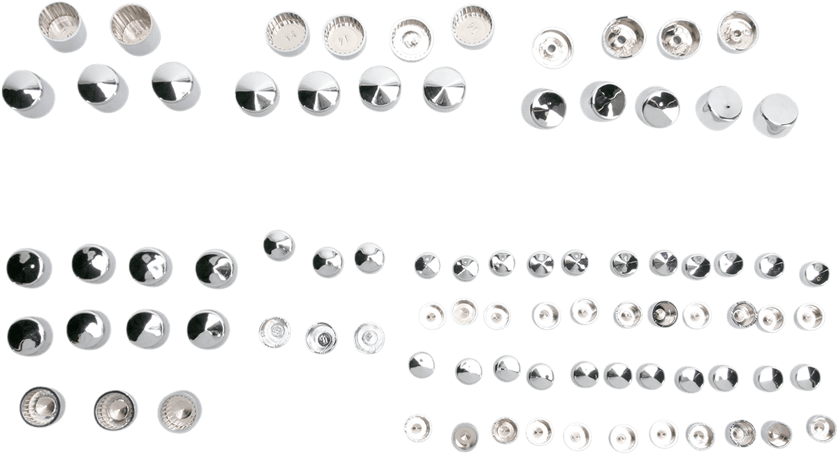 DRAG SPECIALTIES 2401-0702 Bolt Cover Kit - Standard/Engine - Chrome - '99-'06 Touring