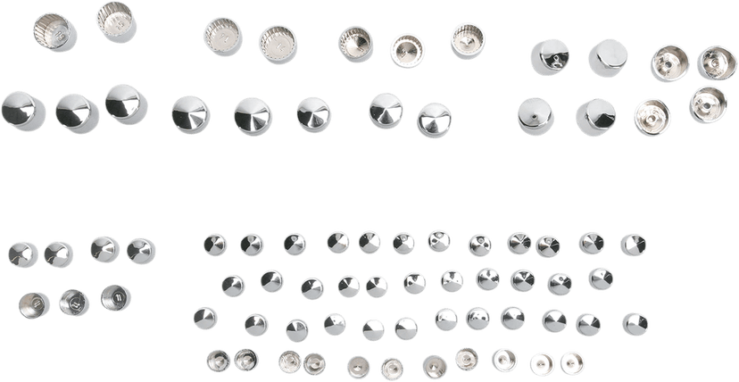 DRAG SPECIALTIES 2401-0704 Bolt Cover Kit - Standard/Engine - Chrome - '06-'17 Dyna