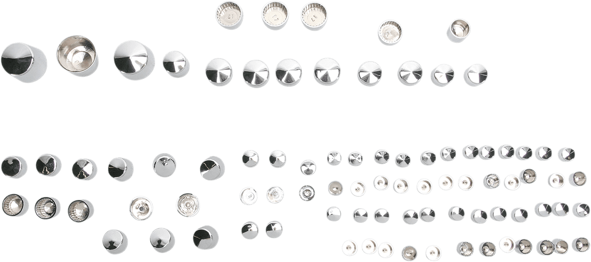 DRAG SPECIALTIES 2401-0710 Bolt Cover Kit - Standard/Engine - Chrome - '00-'06 Softail