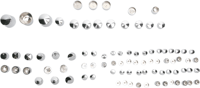 DRAG SPECIALTIES 2401-0710 Bolt Cover Kit - Standard/Engine - Chrome - '00-'06 Softail