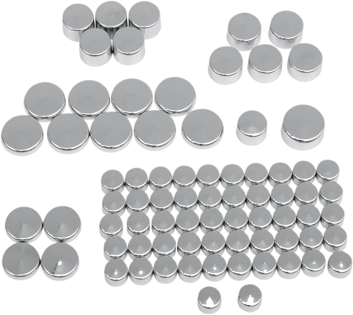 DRAG SPECIALTIES 2401-0712 Bolt Cover Kit - Standard/Engine - Chrome - '04-'21 Sportster