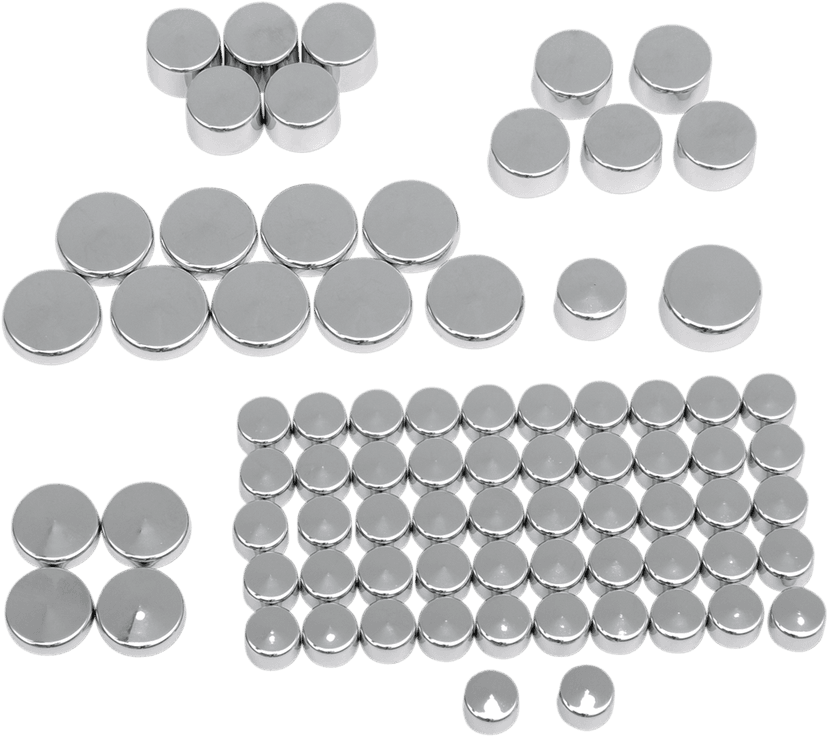 DRAG SPECIALTIES 2401-0712 Bolt Cover Kit - Standard/Engine - Chrome - '04-'21 Sportster