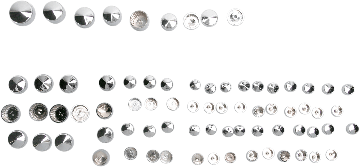 DRAG SPECIALTIES 2401-0714 Bolt Cover Kit - Standard/Engine - Chrome - '86-'03 Sportster