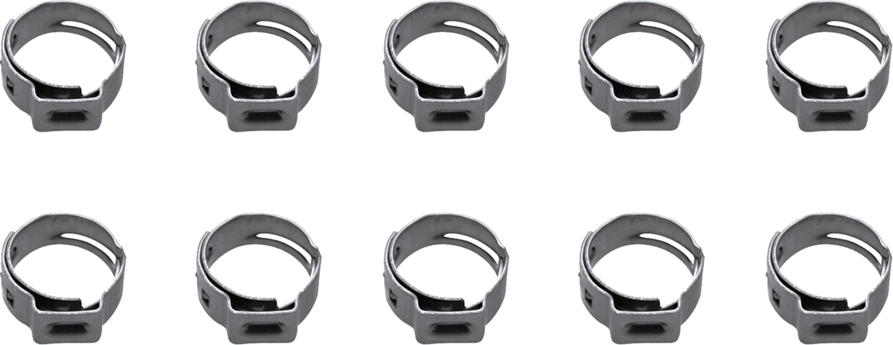 MOTION PRO 2401-0717 Ear Clamps - Fuel Line - Stepless - 13.2-15.7 mm - 10 Pack