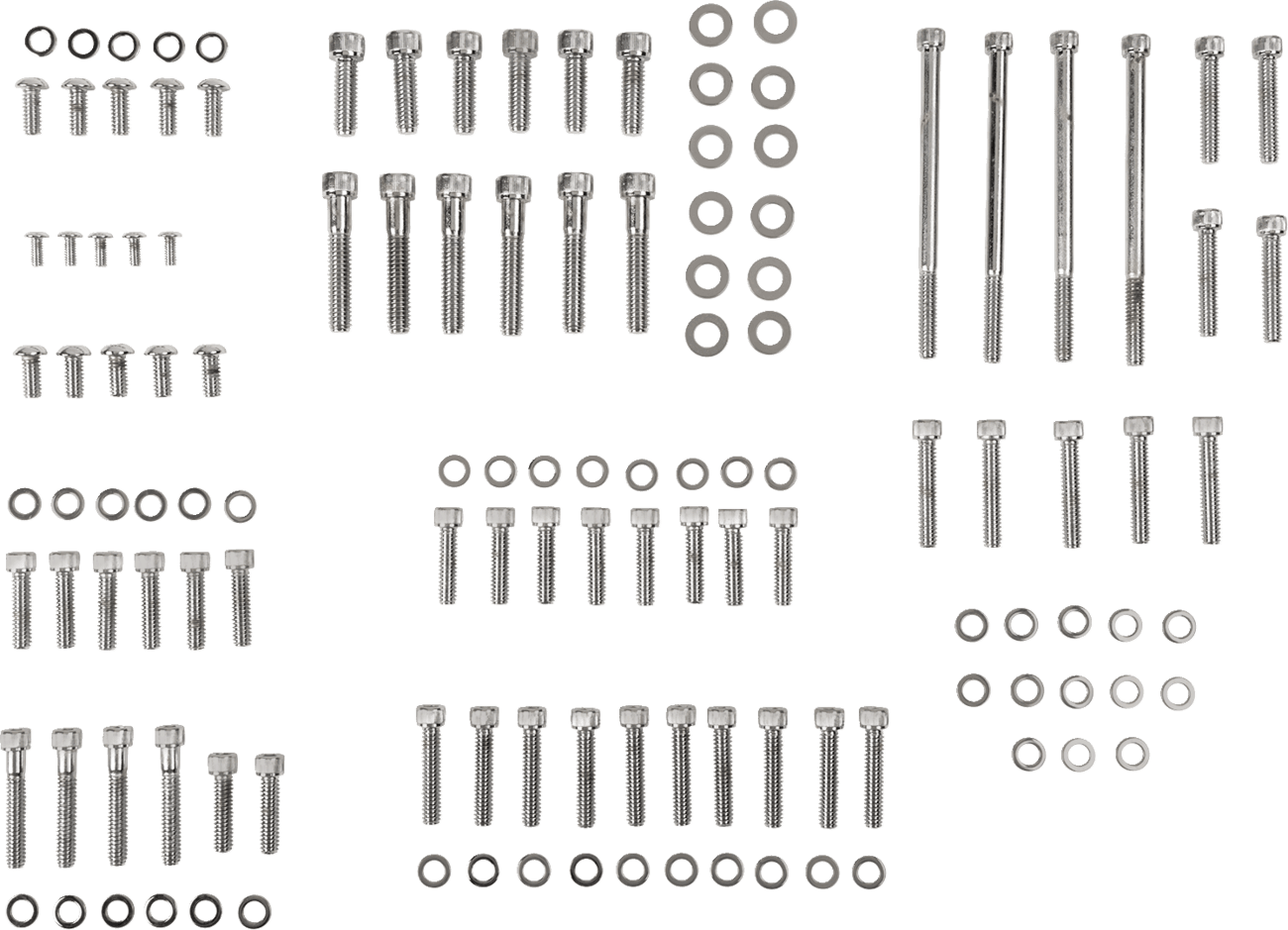 DRAG SPECIALTIES 2401-0762 Bolt Kit - Complete Motor - Knurled/Socket-Head - '07-'17 Softail/Dyna