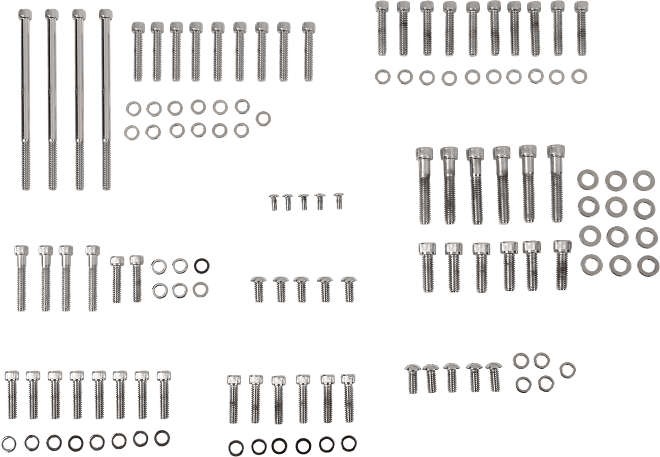 DRAG SPECIALTIES 2401-0764 Bolt Kit - Complete Motor - Knurled/Socket-Head - '07-'16 Touring