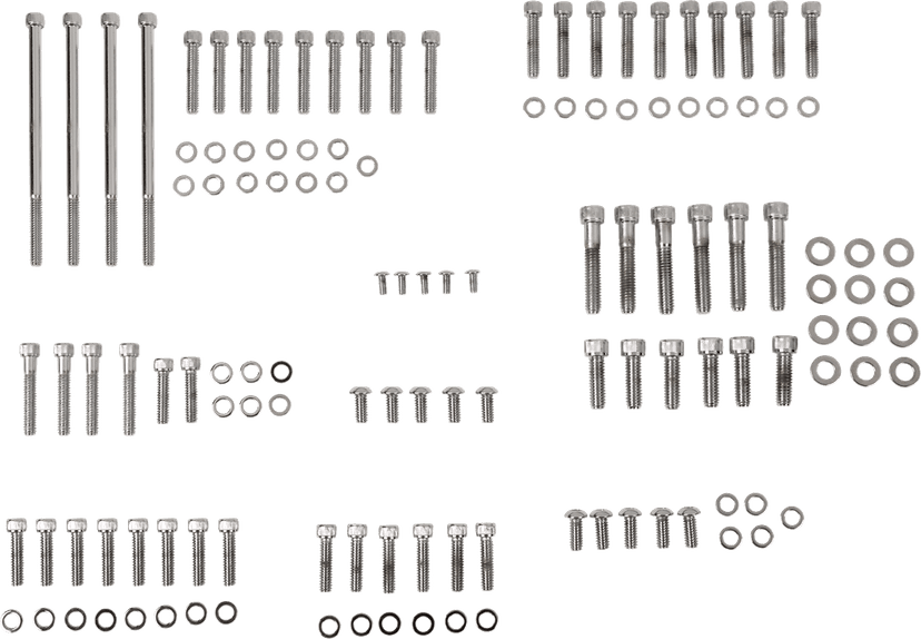 DRAG SPECIALTIES 2401-0764 Bolt Kit - Complete Motor - Knurled/Socket-Head - '07-'16 Touring — image 1 of 2