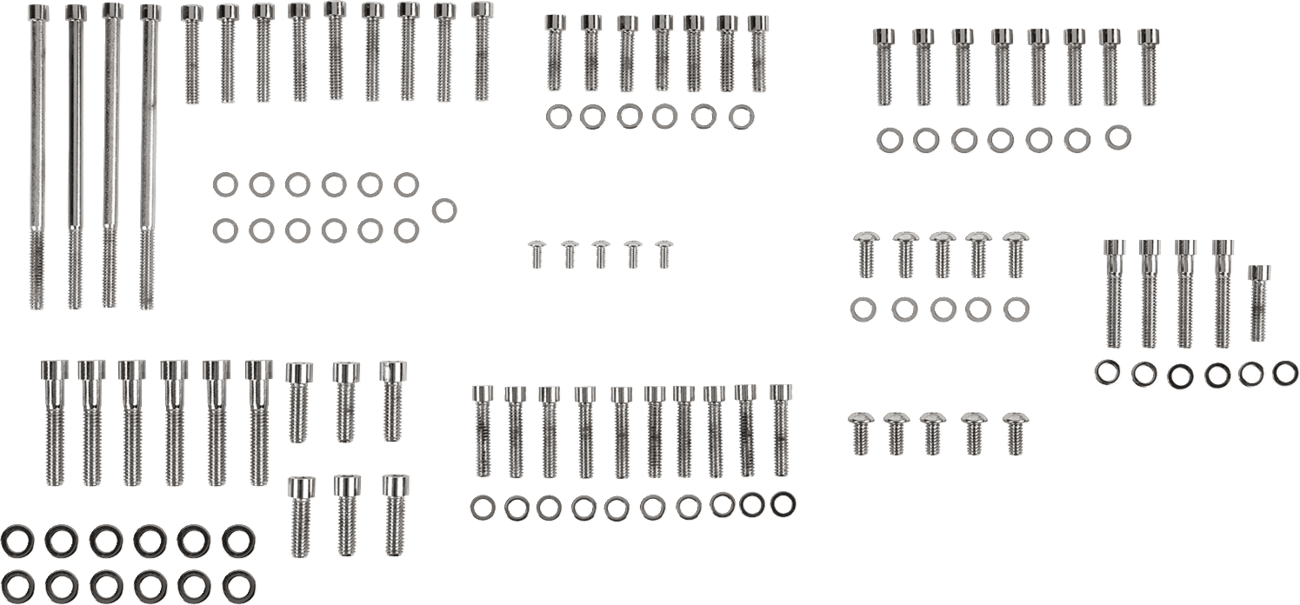 DRAG SPECIALTIES 2401-0765 Bolt Kit - Complete Motor - Smooth/Socket-Head - '07-'16 Touring