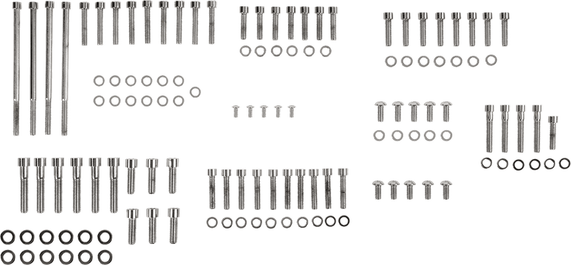 DRAG SPECIALTIES 2401-0765 Bolt Kit - Complete Motor - Smooth/Socket-Head - '07-'16 Touring