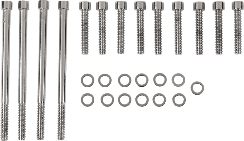 DRAG SPECIALTIES 2401-0770 Bolt Kit - Primary Cover - Smooth - Chrome - Softail/Dyna — image 1 of 2