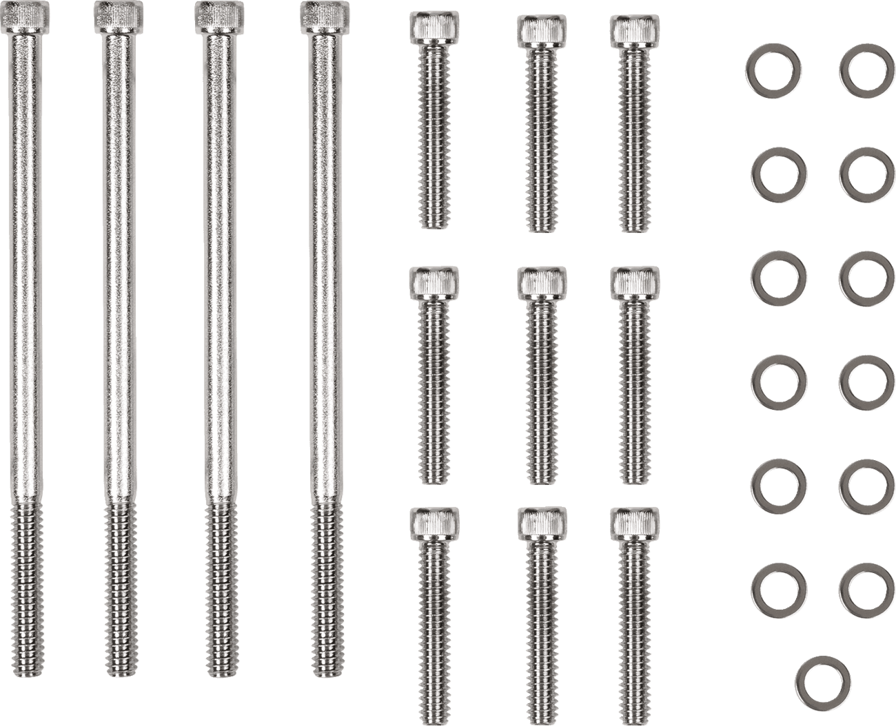 DRAG SPECIALTIES 2401-0771 Bolt Kit - Primary Cover - Knurled - Chrome - Touring